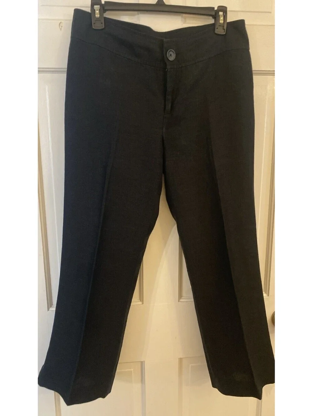 Banana Republic Black Linen Dress Pants Women’s Size 8 Straight Leg Trouser
